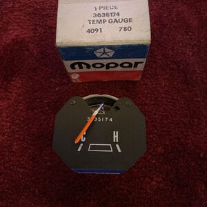 NOS 1972-80 Dodge Truck Temperature Gauge Power Wagon Ramcharger D100 W200 D200