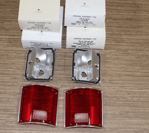 NOS OEM 1973-1987-1991 GMC CHEVY BLAZER SUBURBAN Pair Fleetside Taillight Lenses